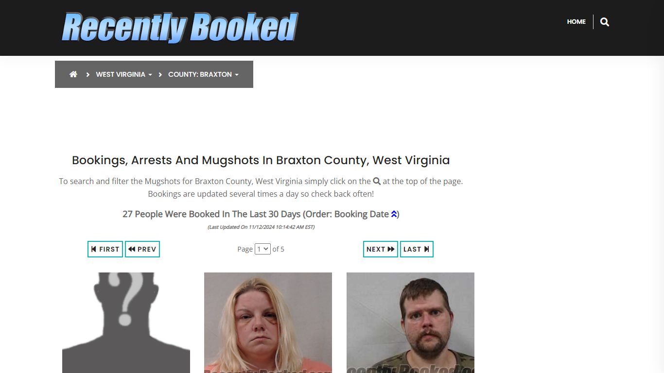 Bookings, Arrests and Mugshots in Braxton County, West Virginia